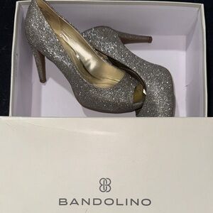 Bandolino Glittering Silver Heels